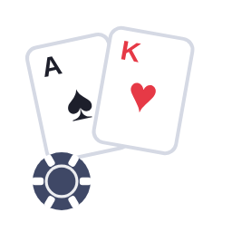 Blackjack icon with an ace and a king