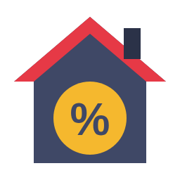 House edge icon with a percentage sign