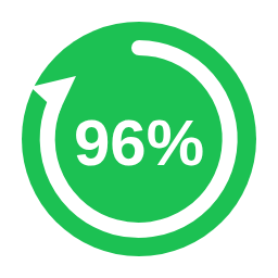 Return to player icon showing 96 percent