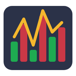 Volatility icon with a fluctuating chart